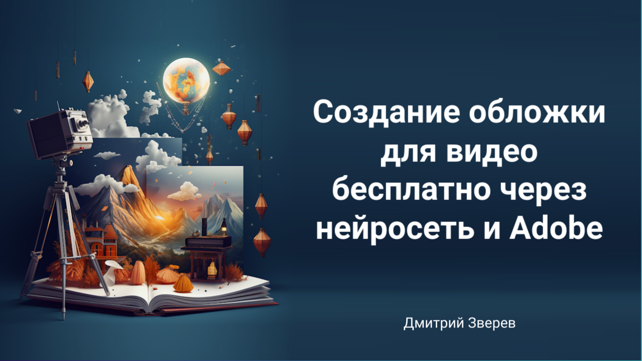 Создание обложки для видео бесплатно через нейросеть и Adobe