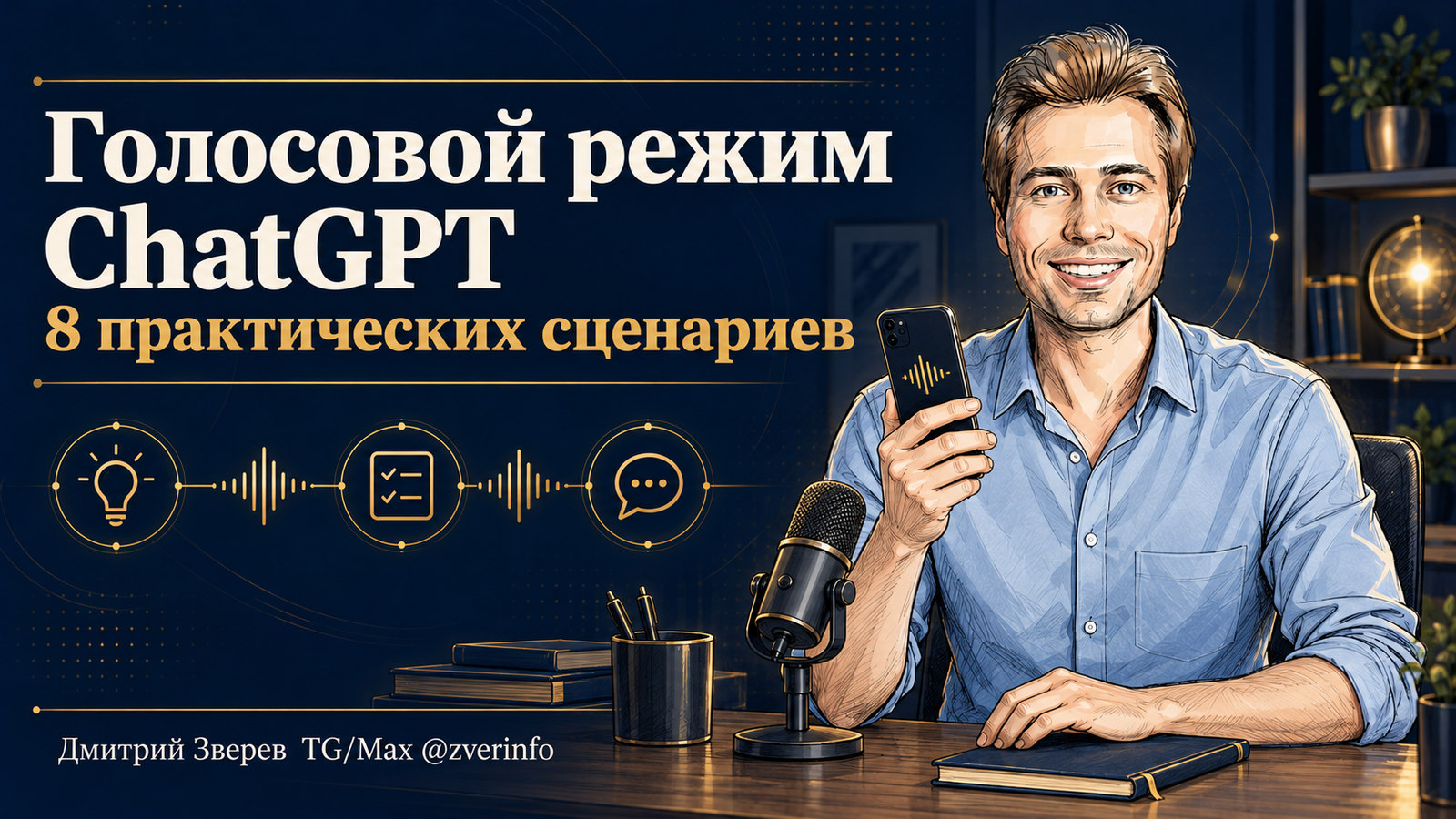 Дмитрий Зверев со смартфоном и микрофоном: восемь практических сценариев голосового режима ChatGPT