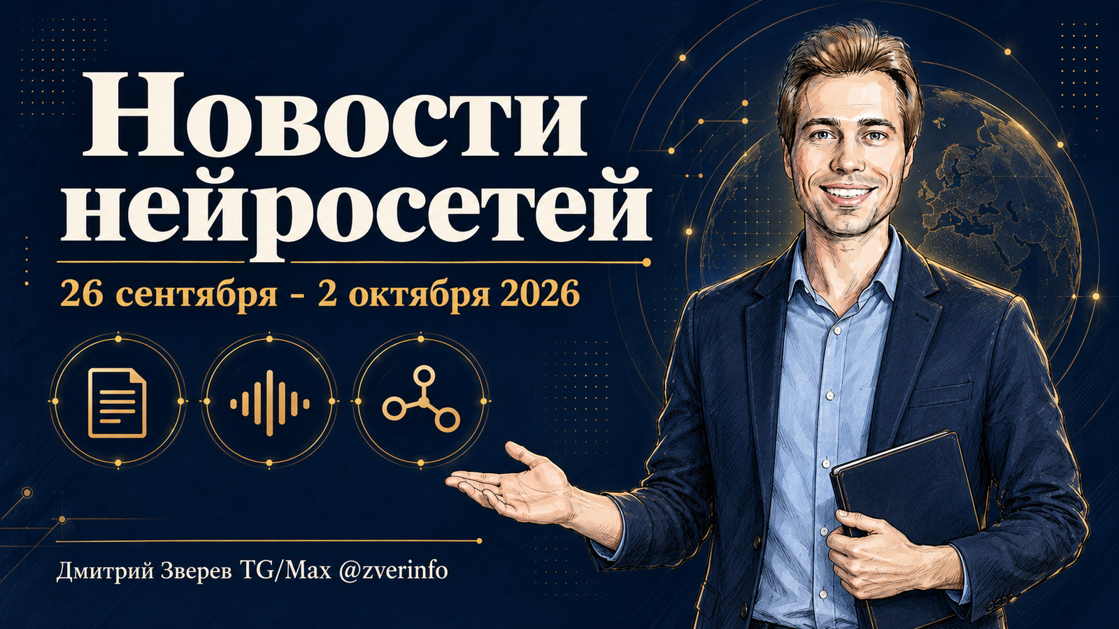 Дмитрий Зверев представляет новости нейросетей за 26 сентября - 2 октября 2026 года: документы, голос и агенты